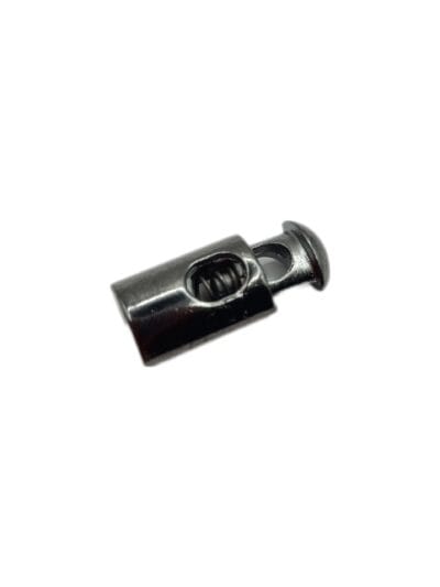 Single-hole metal cord stopper - black