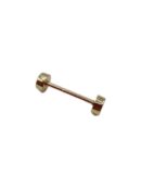 Screw-on Bar, Side Cincher - Gold