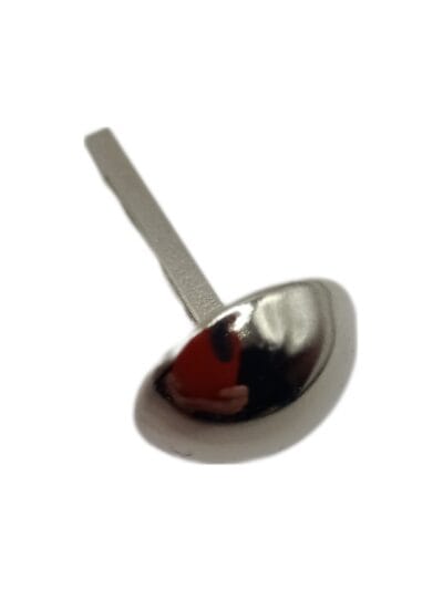 Silver MAXI Round Bag Stud with Prongs