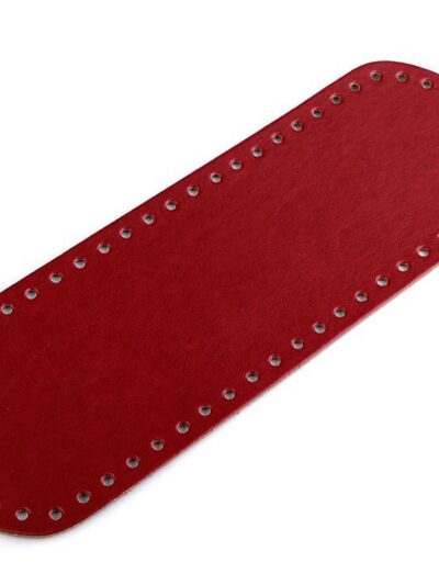 Base, bottom for handbag made of eco leather oblong 10x30 - red