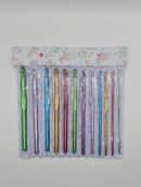 Set of 12 Aluminum Crochet Hooks