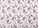 Lining Fabric 50 x 80 cm - Brown Flowers and Leaves