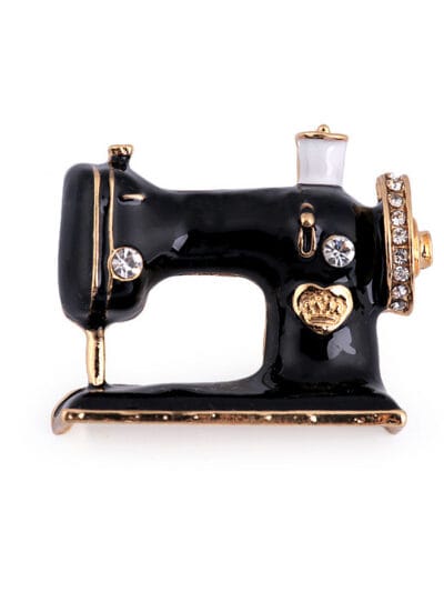 Handbag charm - sewing machine brooch
