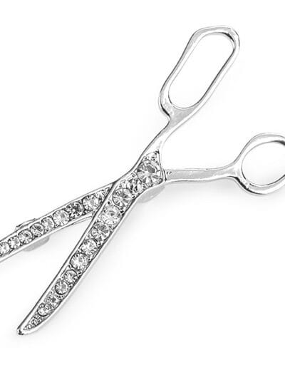 Handbag charm - scissors brooch