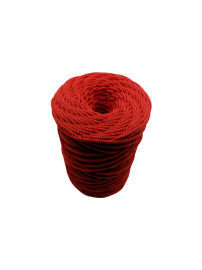 3mm Flat Polyester Cord - Red