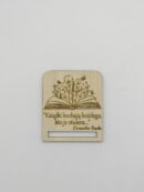 Wooden base for "Book" bookmark