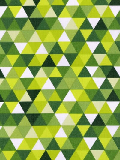 Fabric, lining material 50 x 80 cm - green triangles
