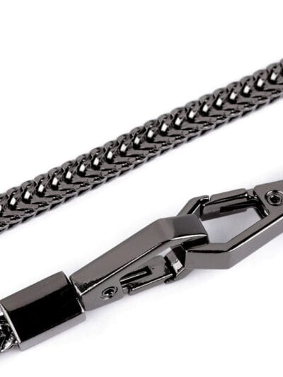 Bag chain with clasps 120 cm "large snake" - black