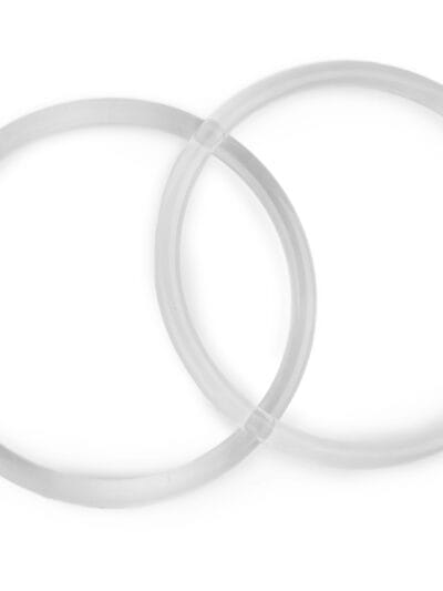 Transparent Acrylic Round Bag Handles 12.5 cm - 2 pcs