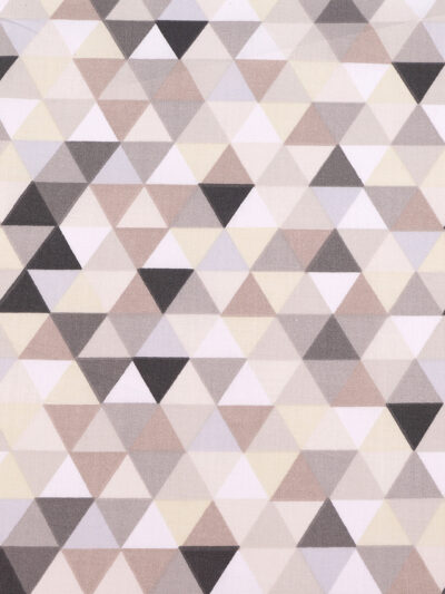 Lining fabric 50 x 80 cm - beige-brown triangles