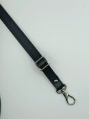 Adjustable eco leather strap 2 cm - navy + silver