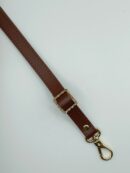 Adjustable eco leather strap 2 cm - brown + gold