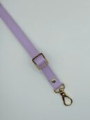 Adjustable faux leather strap 2 cm - lavender + gold