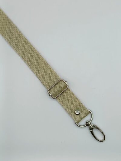 Adjustable textile strap 2.5 cm - ivory 72 + silver
