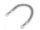 Chain, bag handle with clasp 25 cm - silver