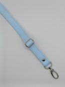 Adjustable eco-leather strap 2 cm - blue + silver