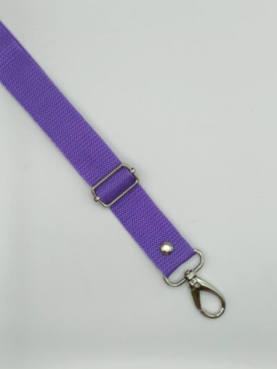 2.5 cm Adjustable Fabric Strap - Violet 40 + Silver