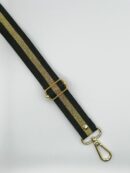 Pasek ozdobny 2,5 cm - czarno-złoty