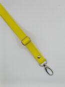 Adjustable eco leather strap 2 cm - yellow + silver