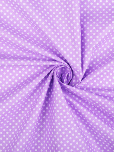 Fabric, lining material 50 x 80 cm - polka dots on purple background