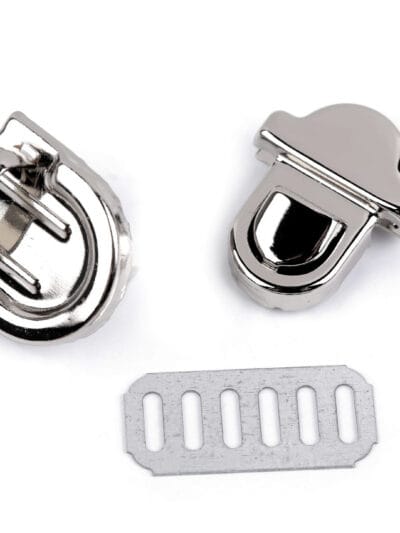 "Mini" bag clasp with teeth - silver