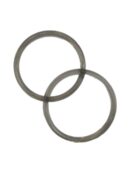 Plastic bag handles circles 10 cm - 2 pcs - gray