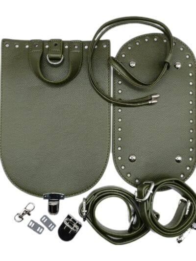 Khaki eco-leather backpack kit