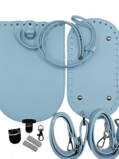 Eco-leather backpack kit - sky blue