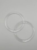 Plastic bag handles circles 10 cm - 2 pcs - transparent