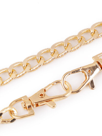 Handbag chain with clasps 120 cm with relief - gold