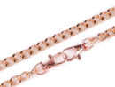 Chain for handbag with carabiners 120 cm with relief - rose gold
