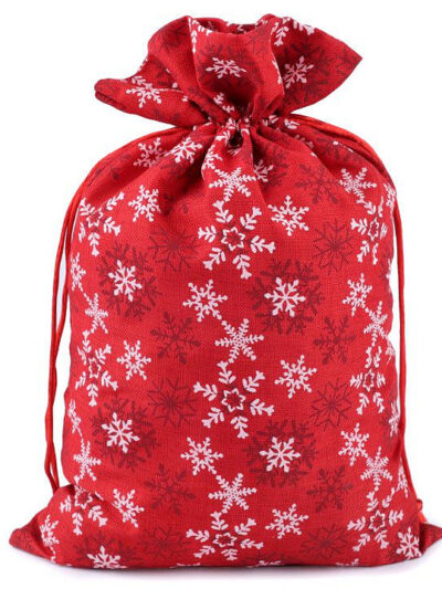 Snowflake Gift Bag 20x30 cm - Red