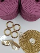 COCO Handbag Making Kit - Oval Twist Lock Clasp - Gold Hardware