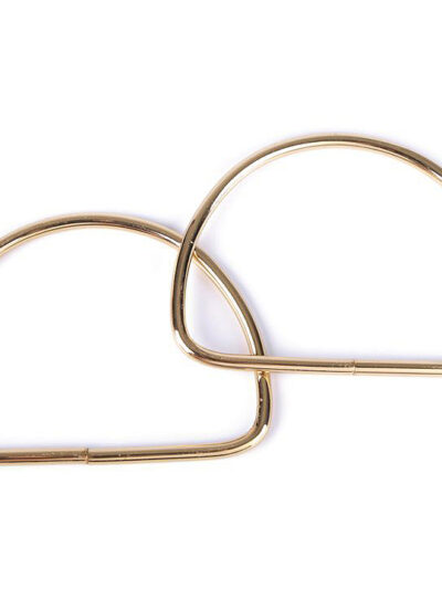 Small metal bag handles 8.7x10.7 cm - 2 pcs - gold