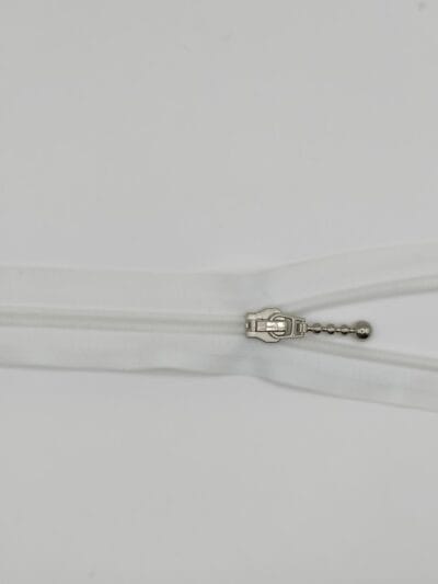 35 cm Spiral Open-End Zipper - White