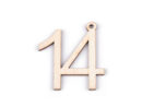 Wooden Hanging Numbers - Number 14