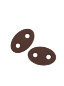 Ściągacz z eko skóry - ciemny brąz