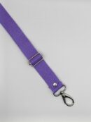 Adjustable textile fanny pack strap 2.5 cm - purple 40 + silver