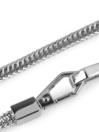 Handbag Chain with Clasps 120 cm "Large Snake" - Silver
