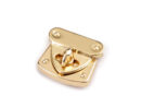 Zapięcie do torebki z przekrętką "mały trójkąt" na ząbki - złote