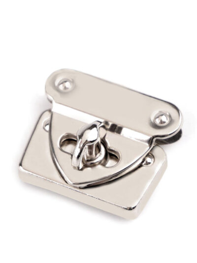 Silver "small triangle" pronged twist lock clasp for handbags