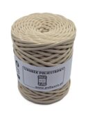Flat polyester cord 5mm - biscuit