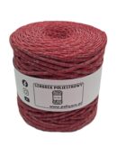 Flat polyester melange cord 5 mm, 200 m - wine + raspberry + dusty pink
