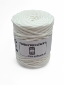Flat polyester cord 5 mm - snow white