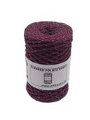 Flat polyester cord 3 mm GLITTER - plum + silver