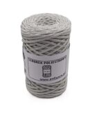 Flat polyester cord 3 mm GLITTER - steel gray + silver