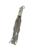 Silver Metal Tassel Bag Charm