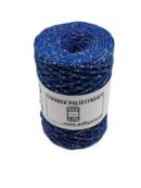 Flat 3 mm Polyester Cord GLITTER - Cornflower Blue + Silver