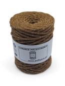 Sznurek poliestrowy płaski 5 mm GLITTER - czekolada mleczna + złoto