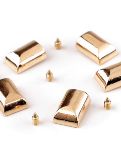 Metal Zipper End Cap - Gold